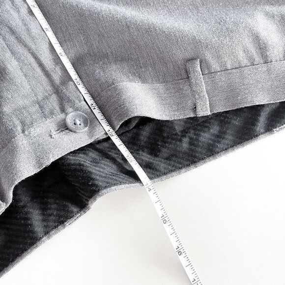 Calvin Klein Mens Flat Front Mid-rise Straight Fit Dress Pants Light Gray 38 - Picture 7 of 9